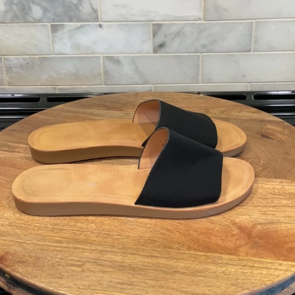 Soda Comfort Women’s Black Slide Sandals - Picture 5 of 6